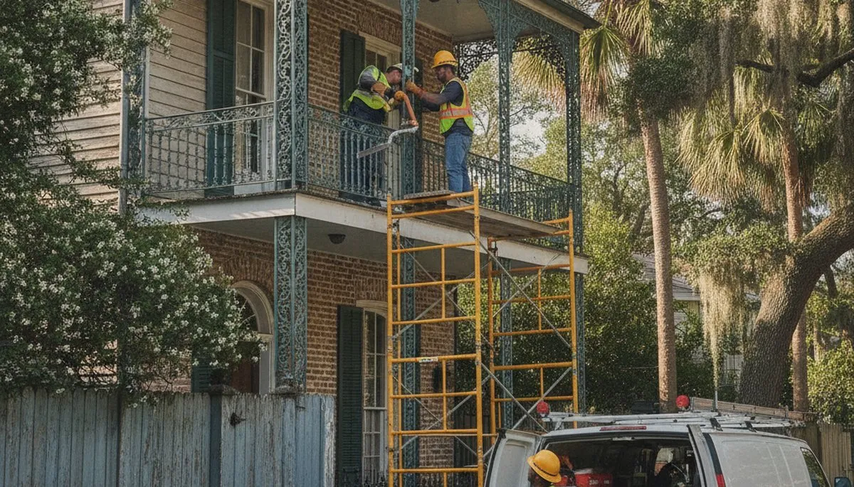 Plumber repairing a leak in New Orleans, LA for a plumbing repair service