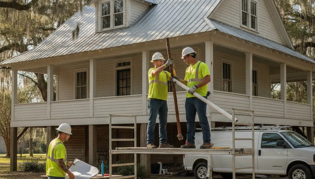 Plumber repairing a pipe in New Orleans, LA for emergency plumbing service